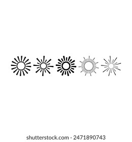 Sun icon, vector symbol illustration element