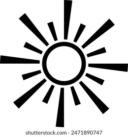 Sun icon, vector symbol illustration element