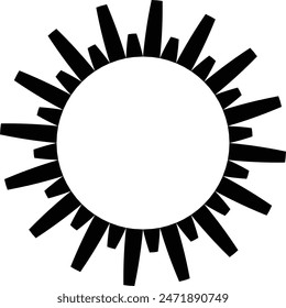 Sun icon, vector symbol illustration element