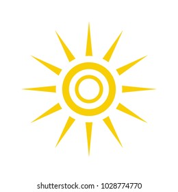 sun icon vector. sun symbol. Sun line vector icon