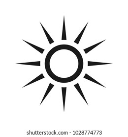 sun icon vector. sun symbol. Sun line vector icon