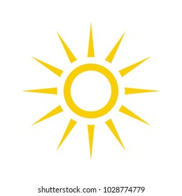 sun icon vector. sun symbol. Sun line vector icon