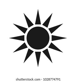sun icon vector. sun symbol. Sun line vector icon