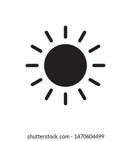 sun icon vector symbol template