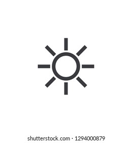 Sun icon. Vector icon. Sun symbol. Weather icon Meteorology sign