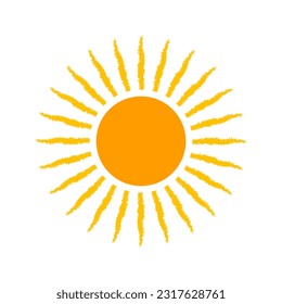 sun icon vector template. for clip art, graphic elements, digital drawing, and many more.  