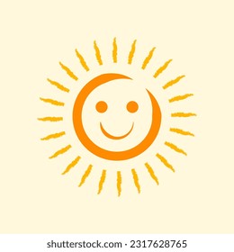sun icon vector template. for clip art, graphic elements, digital drawing, and many more.  