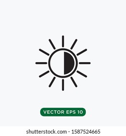 sun icon vector template design concept