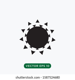 sun icon vector template design concept