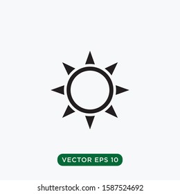 sun icon vector template design concept