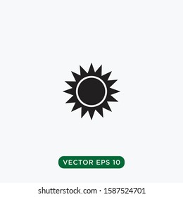 sun icon vector template design concept