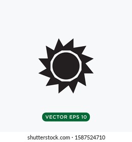 sun icon vector template design concept