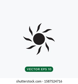 sun icon vector template design concept