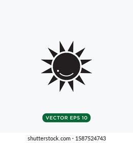 sun icon vector template design concept