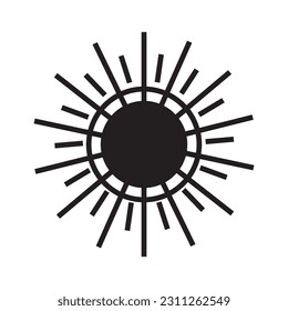 sun icon vector template illustration logo design