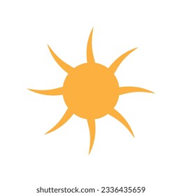 sun icon vector template illustration logo design