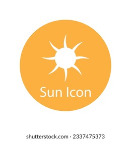 sun icon vector template illustration logo design