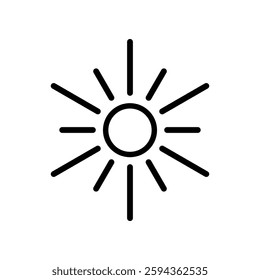 sun icon vector template illustration design