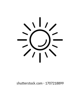 sun Icon Vector thin line