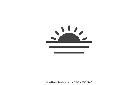  sun icon vector. Weather button Meteorology  