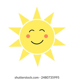 Sun icon vector. The Weather category. summer, sunlight.