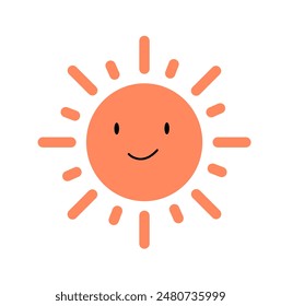 Sun icon vector. The Weather category. summer, sunlight.