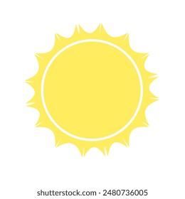 Sun icon vector. The Weather category. summer, sunlight.