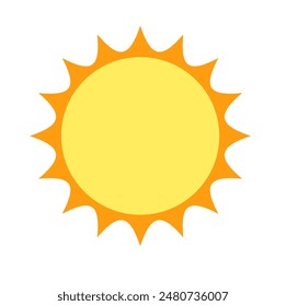 Sun icon vector. The Weather category. summer, sunlight.