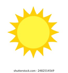 Sun icon vector. The Weather category. summer, sunlight.