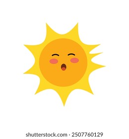 Sun icon vector. The Weather category. summer, sunlight.
