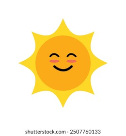 Vector de icono de sol. La categoría de Clima. verano, luz del sol.