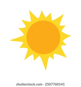 Sun icon vector. The Weather category. summer, sunlight.