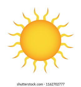 sun icon vector, weather forecast icon, sun vector seasons sunny weather, sunny weather icon illustration