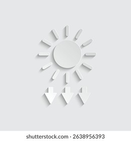 sun icon vector. weather icon Symbol illustration logo
