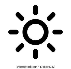 Sun icon vector for web and app