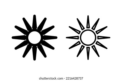 Sun icon vector for web and mobile app. Brightness sign and symbol.