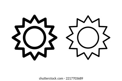 Sun icon vector for web and mobile app. Brightness sign and symbol.
