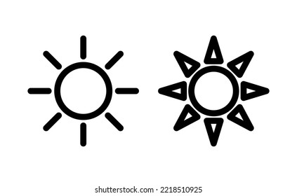 Sun icon vector for web and mobile app. Brightness sign and symbol.