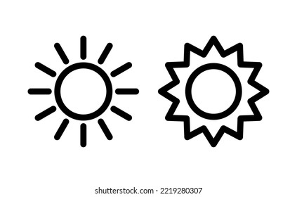 Sun icon vector for web and mobile app. Brightness sign and symbol.