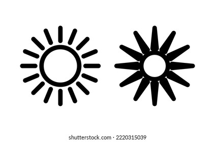 Sun icon vector for web and mobile app. Brightness sign and symbol.
