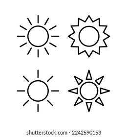 Sun icon vector for web and mobile app. Brightness sign and symbol.