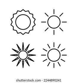 Sun icon vector for web and mobile app. Brightness sign and symbol.