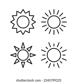 Sun icon vector for web and mobile app. Brightness sign and symbol.