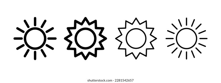 Sun icon vector for web and mobile app. Brightness sign and symbol.
