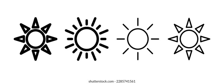 Sun icon vector for web and mobile app. Brightness sign and symbol.