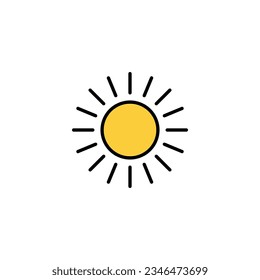 Sun icon vector for web and mobile app. Brightness sign and symbol.