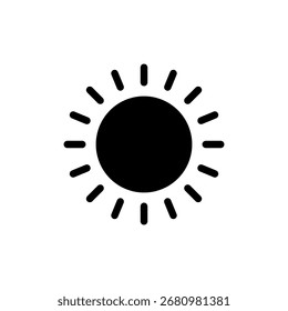 Sun icon vector for web and mobile app. Brightness sign and symbol.