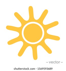 Sun icon vector for your web design, logo, UI. illustration
