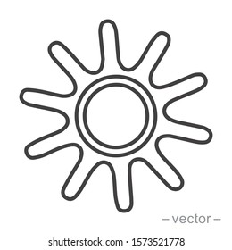Sun icon vector for your web design, logo, UI. illustration