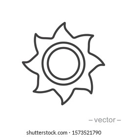Sun icon vector for your web design, logo, UI. illustration